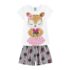 Pijama infantil curto brilha no escuro Raposa - Kyly