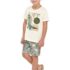 Pijama infantil curto brilha no escuro Dinossauro - Elian1 Moda Madá