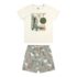 Pijama infantil curto brilha no escuro Dinossauro - Elian