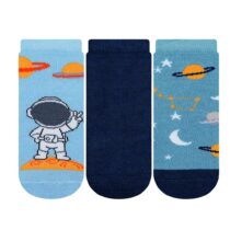 Kit 3 pares meias infantis Astronauta – Cia da Meia