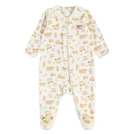 Macacão infantil manga longa com pezinho Brinquedos – Up Baby