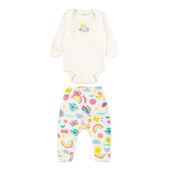 Conjunto infantil body e calça Arco-Íris – Up Baby