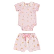Conjunto infantil body e short Ursinha – Up Baby