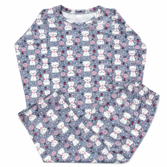 Pijama infantil longo Gatinhos