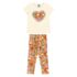 Conjunto infantil blusa e legging Coração Oncinha - Malwee