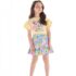 Blusa infantil Flor Paetê - Quimby Moda Madá
